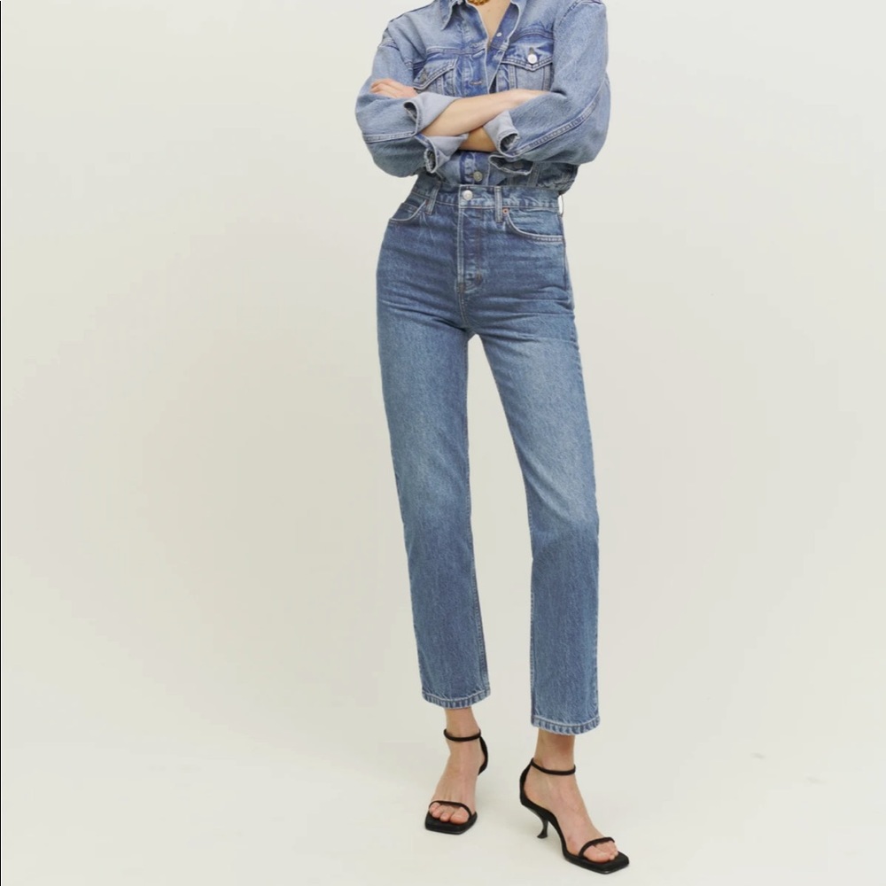 Reformation Cynthia High Rise Relaxed Straight in San Lucas Wash
